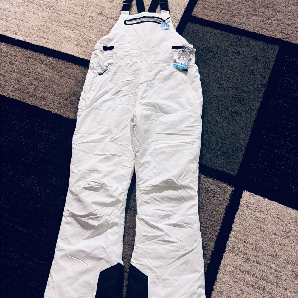 White Snow Bib Overalls Snow bibs white NWT